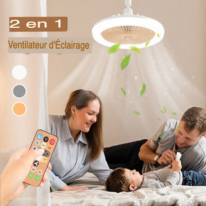 VENTILATEUR DE PLAFOND TÉLÉCOMMANDÉ AVEC LUMIÈRE