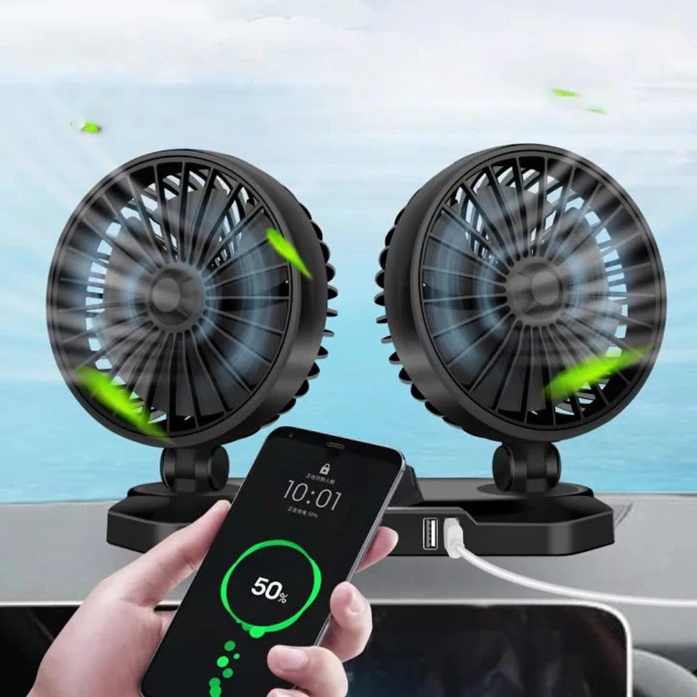 VENTILATEUR DE VOITURE AVEC ROTATION À 360°